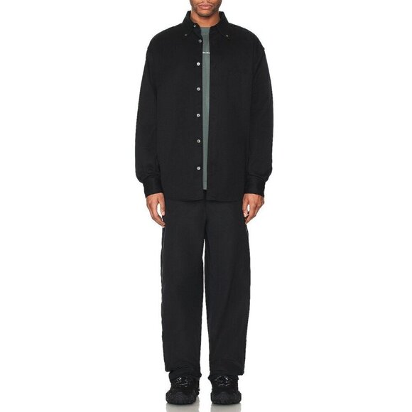 ACNE STUDIOS Odrox Cotton Twill Overshirt in Black 50 New Mens Shacket - Picture 2 of 11